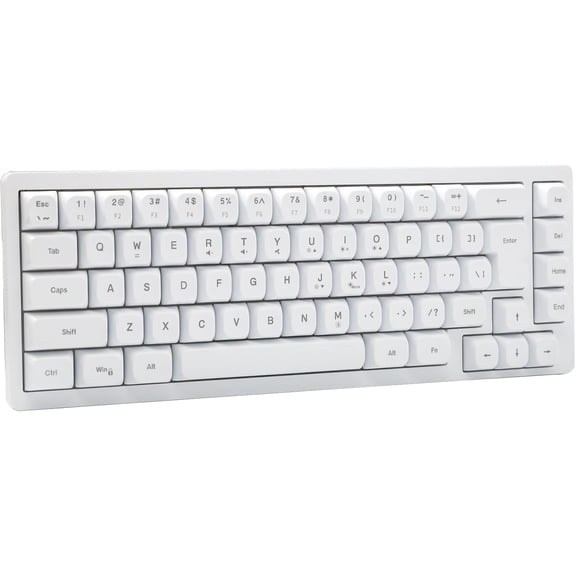 Wired RGB Gaming Membrance Keyboard. 65 Percent Mini Creamy LED Computer Keyboard .Small Ergonomic Clicky Teclado with ABS Backlit Unreplaceable Keycaps. for PC Laptop MAC Gamer. (White)