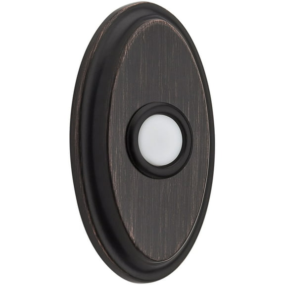 Baldwin 4861 3" X 2" Illuminated Oval Door Bell From The Estate Collection - Bronze