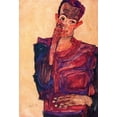thumbnail image 2 of Schiele, Egon 11x14 Gold Ornate Wood Framed with Double Matting Museum Art Print Titled - Self Portrait With Hand To Cheek, 2 of 4