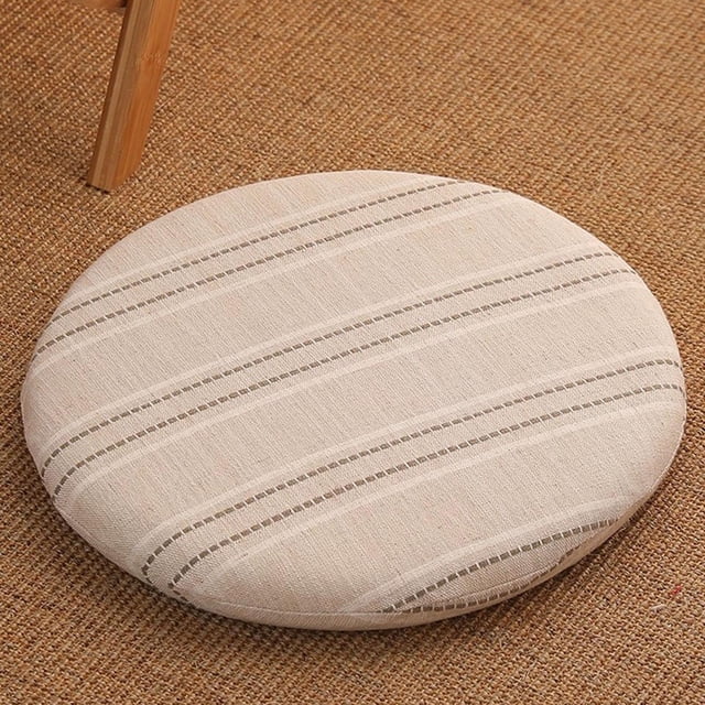 Cojín de piso almohada de piso algodón de algodón transpirable almohadilla de cojín de asiento para la almohadilla para la sala del tatami del jardín Rayas finas