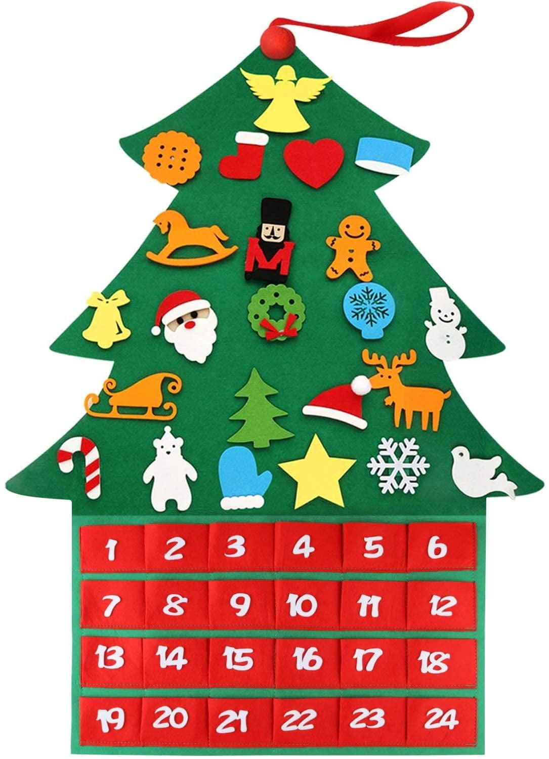 Yh Christmas Tree Felt Advent Calendar Christmas Advent Calendar With 