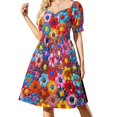 thumbnail image 1 of Vestido de manga corta de retazos para mujeres embarazadas ropa para mujeres, 1 of 6