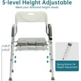thumbnail image 5 of ELENKER 4-in-1 Raised Toilet Seat with Handles and Back, Medical Bedside Commode Chair, Adjustable Toilet Safety Frame, Shower Chair with Collapsible Basin, 5 of 7