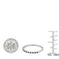 thumbnail image 3 of Dazzlingrock Collection 0.08 Carat (ctw) 10K Round Black & White Diamond Dainty Stackable Band, White Gold, Size 8.5, 3 of 5