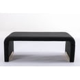 thumbnail image 3 of Boucle Fabric Entryway Loveseat Bench, 43.3" Ottoman Footstool with Gold Metal Legs, Modern Accent Bedroom Bench Vanity Bench Shoe Bench for Indoor Living Room, Black, 3 of 6
