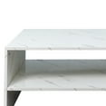 thumbnail image 7 of Kadyn Coffee Table, Center Table, Tea Table,Coffee Table with Unique Architectural Shape,White, 7 of 7