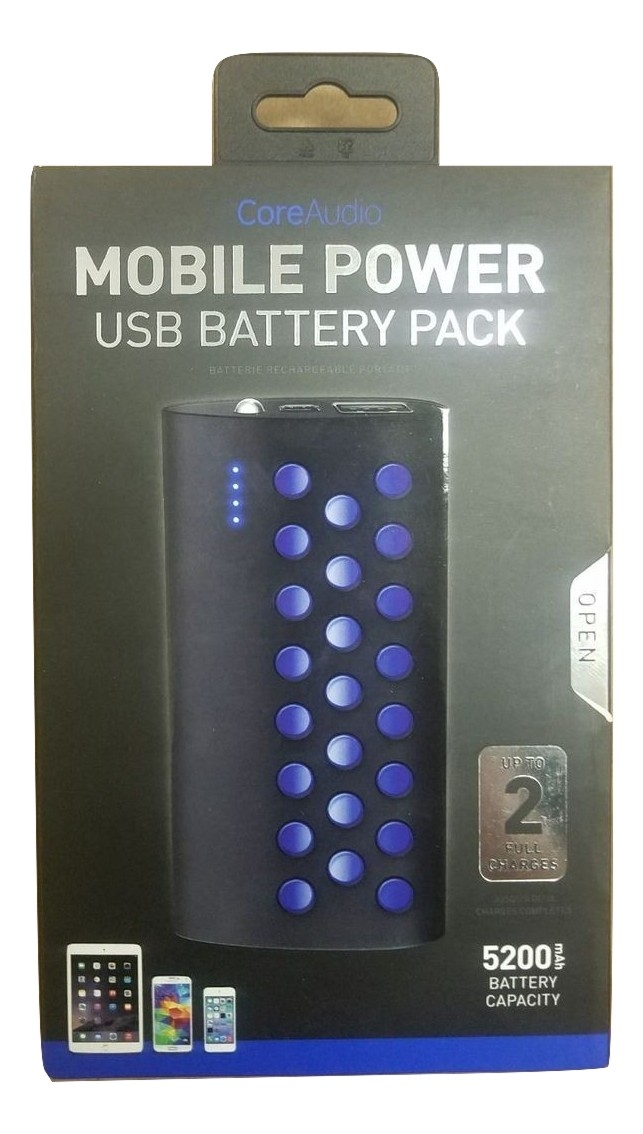 CoreAudio Mobile Power USB Portable Battery Pack 5200 mAh