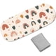 thumbnail image 1 of Estuche rígido bohemio para gafas, estuche de cuero para gafas de sol, estuche portátil y delgado para gafas, estuche protector tipo concha, estuche con funda y paño de limpieza., 1 of 9