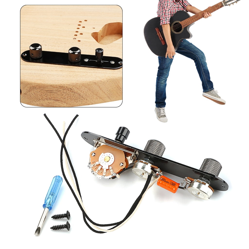 3 Way Guitar Control Plate Assembly Wire Loaded Prewired Guitar Switches Control Plate Musical Instrument Accessories