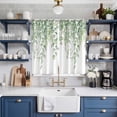 thumbnail image 2 of Eucalyptus Leaves Kitchen Curtains Window Panels, Green Summer Botanical Weeping Insulated Window Treatment Curtain, Grommet Curtains for Bedroom/Living Room/Bathroom, 2 Piece 42"Wx63"L, 2 of 8