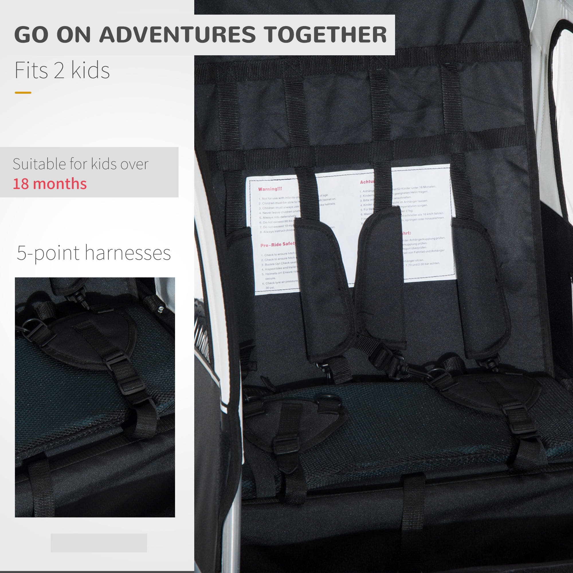 Aosom 3-in-1 bike trailer