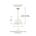 thumbnail image 3 of Capital Lighting 353231MA Parson 3 Light 15" Wide Pendant / Converts To Semi-Flush - Brass, 3 of 7
