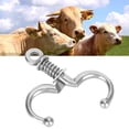thumbnail image 5 of ABCISI Bull Nose Ring, 4.7x2.8 Inch Stainless Steel Spring Cow Nose Clamp Clip, Traction Cow Nose Ring for Farm Animals Equipment Accessory,  Farmer & Vet Essential, 5 of 7