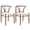 Brown_2pcs, variant on GZXS Wishbone Dining Chairs Set of 4, Paper Rope Weave Seat with Iron Frame, for Dining Room, Kitchen, Café (Brown)
