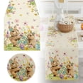 thumbnail image 1 of zhangmingg Easter Table Runner with Watercolor Bunny and Eggs Design for Holiday Dining Kitchen, 1 of 6