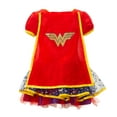 thumbnail image 3 of DC Comics Wonder Woman Toddler Girls Fancy Dress Costume with Gold Tiara & Cape Red, 4 Years, 3 of 7