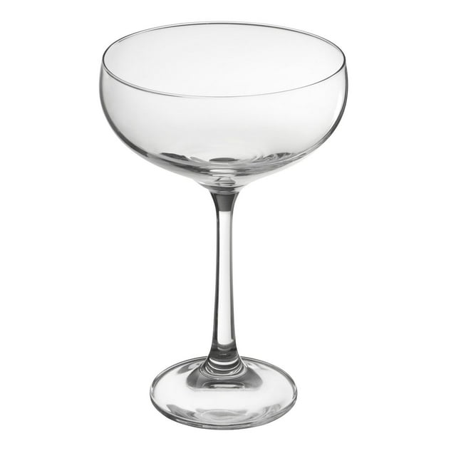 Trudeau Quartz Coupe Champagne Glasses, Set of 2 – 6 oz / 180 ml, Lead-Free Crystalline, Glassware