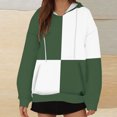 thumbnail image 2 of Timegard Plus Size Tops for Women Sweatshirt Hoodies Color Block Fall Casual Loose Pullover with Pockets, 2 of 5
