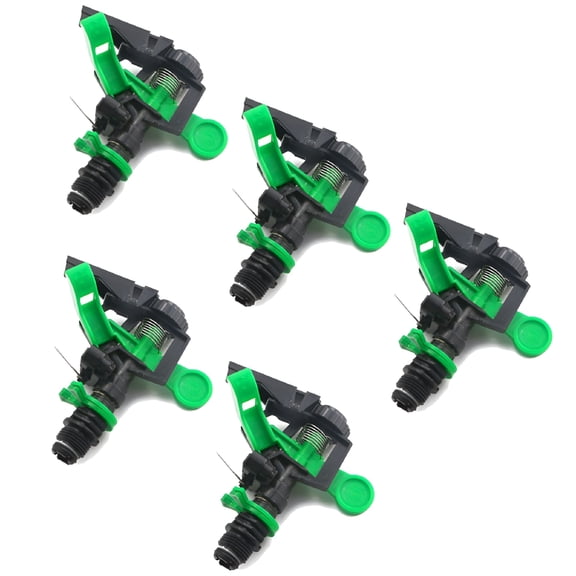 ACDANC 5 Pcs ABS Impact Sprinkler Head Adjustable 0-360 Degree 34Ft-60Ft Spray Distance