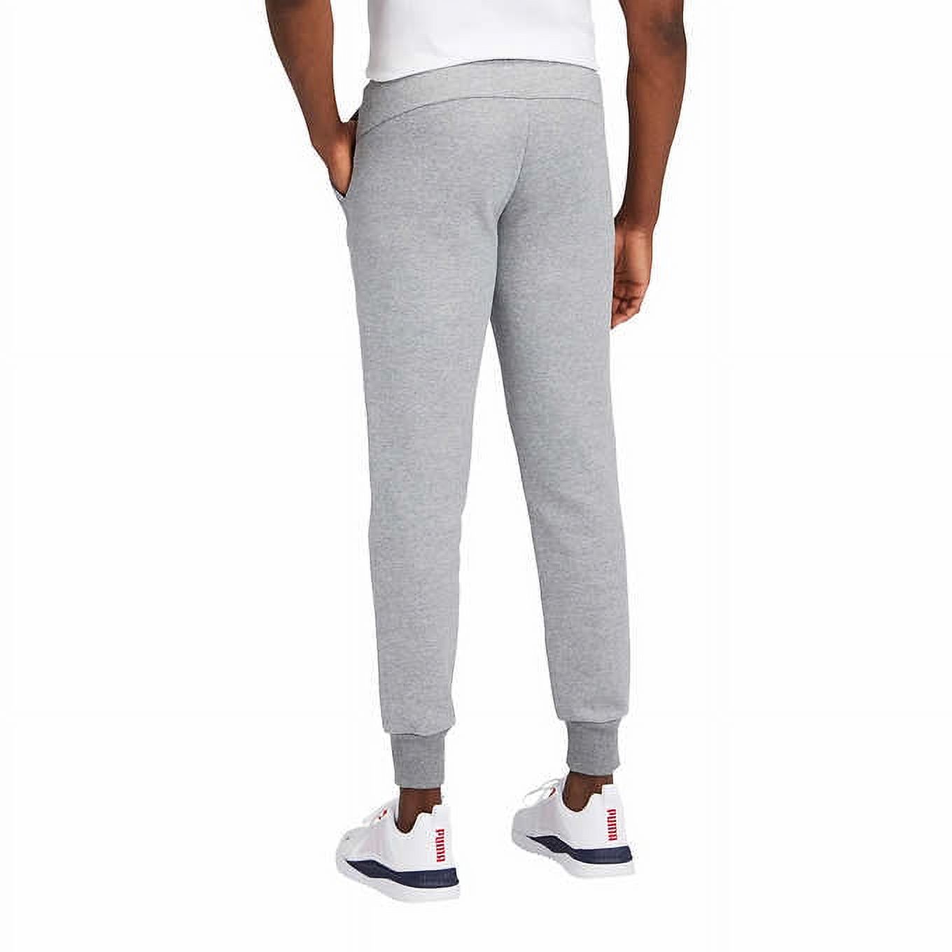 Puma Men's Fleece Lined Tapered Leg Cuffed Athletic Sweatpants (Gray, X-Large) - image 4 of 4