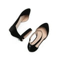 thumbnail image 4 of BURUDANI Women Flats Shoes Low Wedge Sandals Ankle Strap Pointed Toe, 4 of 7