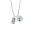 thumbnail image 2 of Delight Jewelry Silvertone Shut Up Legs Silvertone Script Initial Disc - T - Charm Necklace, 20"+3", 2 of 4