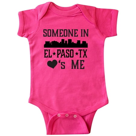 

Inktastic El Paso Texas Someone Loves Me Skyline Gift Baby Boy or Baby Girl Bodysuit