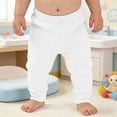 thumbnail image 2 of Toddler Baggy Sweatpants Elastic Waist Pull On School Pants Boys Girls Casual Loose Sport Trousers High Waisted Joggers, 2 of 3