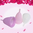 thumbnail image 1 of Medical silicone female menstrual cup food grade material menstrual cup menstrual cup reusable female aunt menstrual cup white large, 1 of 5