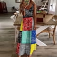 thumbnail image 4 of Bandana Paisley Patchwork Pattern Sleeveless Dress Loose Women's Dress Dresses Luxury Evening Dresses, 4 of 9