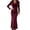 Wine, variant on Cocktail Dresses for Women Spring 2026 Cowl Neck Long Sleeve Ruched Slim Fit Maxi Summer Formal Wedding Guest Dress