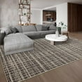 thumbnail image 2 of GlowSol 8'x10' Area Rugs for Living Room, Modern Abstract Area Rug Low Pile Non-Slip Geometric Stripes Carpet, Soft Foldable Bedroom Rug, Brown, 2 of 8