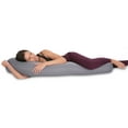thumbnail image 5 of Living Health Products LRGMBR-Gray-02 Microbead Body Pillow Gray - Mooshi Squishy Soft Cover, 5 of 8
