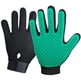 thumbnail image 1 of Guantes de aseo para mascotas - Guantes suaves para cepillo para polvo - Guantes eficaces para eliminar el pelo de mascotas - Diseño mejorado de cinco dedos - Perfectamente combinado con gatos y perros de pelo largo y corto - 1 par - Verde Sailing Electrónica, 1 of 5