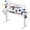 White, variant on CONCETTA Electric Height Adjustable Desk, 40"x24" Ergonomic Sit Stand Workstation, One-Touch Lift Home Office Desk, Oak