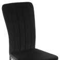 thumbnail image 4 of Fabulaxe Chaise de Salle à Manger Moderne Capitonnée, Velours Noir (Ensemble de 1), 4 of 8