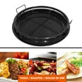 thumbnail image 6 of Yucurem Microwave Baking Tray Bbq Baskets Tools Air Fryer Accessories Kitchen Essentials (Black Round), 6 of 6