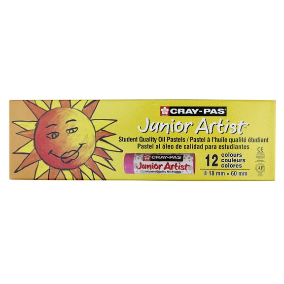 Sakura Cray-Pas Junior Artist Oil Pastel Set, 12-Colors, Chubbies