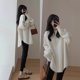 thumbnail image 3 of Suéteres de punto para mujer, Jersey francés de gama alta, holgado, de longitud media, estilo perezoso, otoño e invierno, 2024, 3 of 5