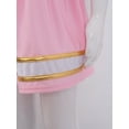 thumbnail image 6 of TSSOE Youth Girls Cheerleading Performance Outfit Cheer Sequins Printed Crop Top with Flare Mini Skirt Cheer leader Uniform Light Pink 12, 6 of 7
