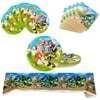 Sonic The Hedgehog Birthday Party Decoration, 20 Plates + 10 Napkins + Tablecloth, Sonic The Hedgehog Party Supplies