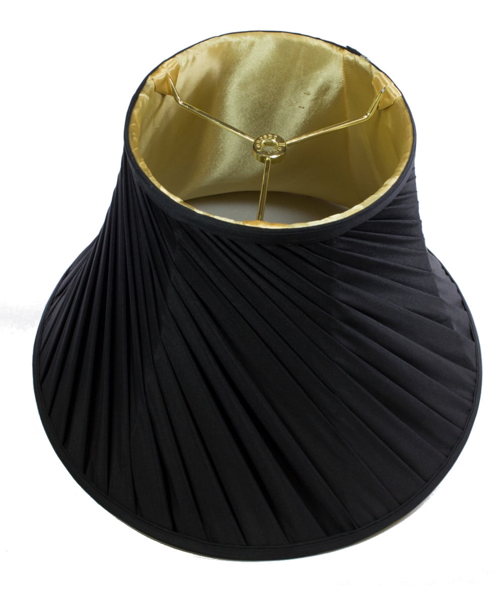 8x16x12 Crisp Linen Twist Bell Lamp Shade Black Fabric