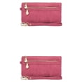 thumbnail image 2 of Qarigey Cartera de mujer portátil Vintage Color sólido carpeta de fotos bolsillo con cremallera niñas monedero Notecase regalo de Type3 NO3, 2 of 6