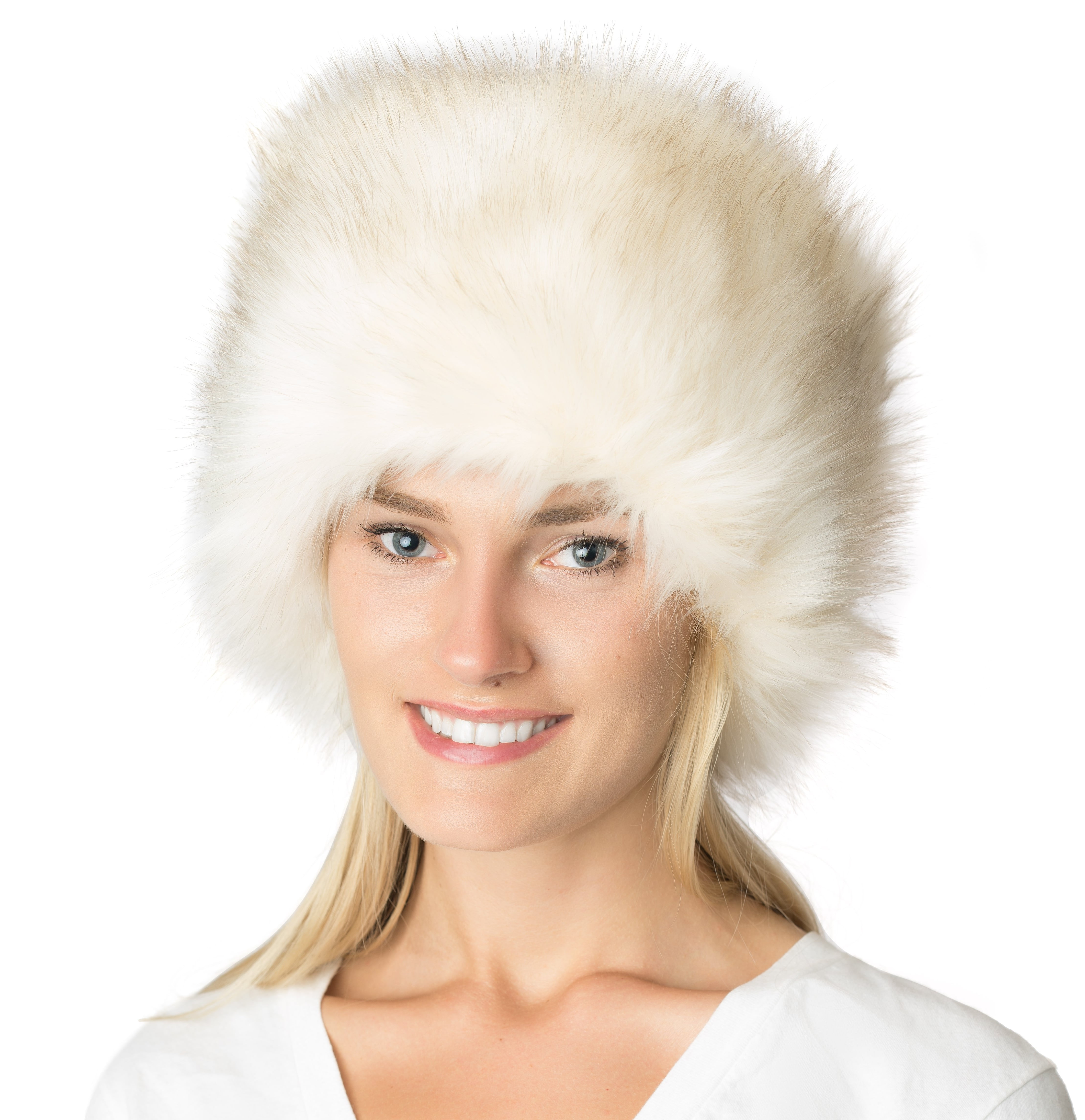 white fur cossack hat