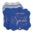 thumbnail image 3 of Inkdotpot Real Rose Gold Foil Let Love Sparkle Wedding Tags Favor Bracket Shape Hang Pack Of 50 Paper Tags, 3 of 6
