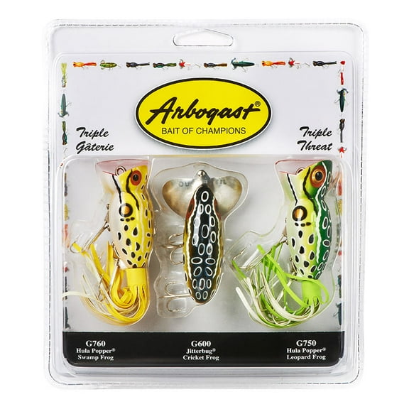 Arbogast Triple Threat Classic Fishing Lure Hard bait Topwater Assortment
