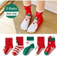 thumbnail image 2 of Kids Christmas Socks Toddler Nonslip Grip Christmas Socks Baby Holiday Winter Warm Socks Xmas Socks for Boys/Girls, 2 of 6