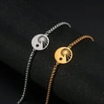 thumbnail image 2 of EOEMY Ying Yang Fibonacci Ratio Charm Bracelet Women Stainless Steel Box Chain Jewelry, 2 of 7