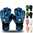 thumbnail image 2 of Guantes nuevos para portero profesional, kit de protección para fútbol de adultos, guantes de látex grueso para entrenamiento de portero, 2 of 5