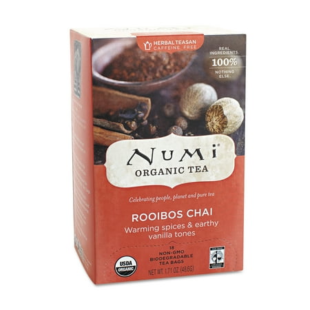 Numi caféine bio Sacs libre de thé Rooibos Chai - 18 CT